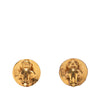 Chanel CC Gold Plated Round Clip On Earrings Secondhand
