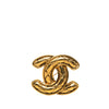 Chanel CC Gold Plated Quilted Brooch Secondhand