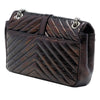 Saint Laurent Medium Chevron Metallic Crinkled Calfskin Punk Chain Bag Secondhand