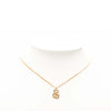 Dior Gold Plated Crystal CD Logo Pendant Necklace Secondhand