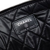 Chanel Large Quilted Tweed and Lambskin Camellia O Case Clutch Secondhand