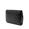 Chanel CC Quilted Patent Striated Flap Clutch with Chain Secondhand