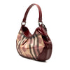 Burberry Small Nova Check Coated Canvas Hearts Hernville Hobo Secondhand
