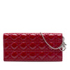 Dior Patent Cannage Lady Dior Clutch with Chain Secondhand