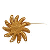 Chanel CC Gold Plated Sun Motif Brooch Secondhand
