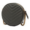 Saint Laurent Grain De Poudre Chevron Round Vinyle Camera Bag Secondhand