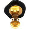 Chanel Resin Gold Plated CC Camellia Clip On Earrings Secondhand