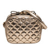 Valentino Metallic Wrinkled Lambskin Rockstud Spike Double Zip Camera Bag Secondhand