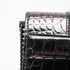 Balenciaga Shiny Calfskin Crocodile Embossed Hourglass Wallet On Chain Secondhand