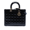 Dior Large Patent Cannage Lady Dior Secondhand