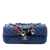 Chanel Quilted Lambskin Valentine Heart Charms East West Flap Secondhand