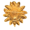 Chanel Gold Plated Lion Head Sun Brooch Secondhand