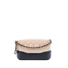 Chanel Bicolor Aged Calfskin Gabrielle Double Zip Clutch with Chain Secondhand