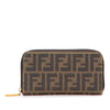 Fendi Zucca Coated Canvas Zip Around Long Wallet Secondhand