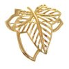 Dior Gold Plated Leaf Brooch Secondhand