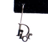 Dior Palladium Plated Logo Drop Earrings Secondhand