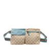 Gucci GG Canvas Web Double Pocket Belt Bag Secondhand