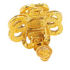 Chanel Gold Plated CC Flower Clip On Earrings Secondhand