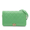 Secondhand Chanel Lambskin Boy Wallet On Chain