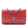 Secondhand Chanel Paris Dallas CC Quilted Patent Goatskin Wallet on Chain