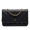 Chanel CC Quilted Caviar Wallet on Chain Secondhand