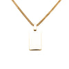 Dior Gold Plated Enamel Logo Pendant Necklace Secondhand