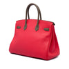 Hermès Tricolor Clemence and Swift Birkin Cascade Retourne 35 Secondhand
