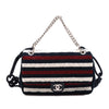 Chanel Jumbo Stripe Jersey Felt and Rope Flap Secondhand