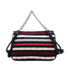Chanel Jumbo Stripe Jersey Felt and Rope Flap Secondhand