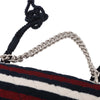Chanel Jumbo Stripe Jersey Felt and Rope Flap Secondhand