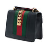 Gucci Mini Leather Web Sylvie Chain Crossbody Secondhand
