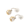 Chanel CC Brass Faux Pearl Hoop Bullet Back Earrings. Secondhand
