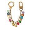 Louis Vuitton Gold Plated and Enamel Pastilles Key Chain and Bag Charm Secondhand