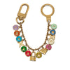 Louis Vuitton Gold Plated and Enamel Pastilles Key Chain and Bag Charm Secondhand