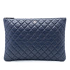 Chanel Large Quilted Caviar O Case Clutch Secondhand