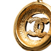 Chanel CC Gold Plated Sunburst Medallion Pendant Necklace Secondhand