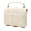 Saint Laurent Medium Chevron Sheepskin Monogram College Satchel Secondhand