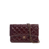 Chanel Quilted Patent and Goatskin CC Eyelet Wallet On Chain Secondhand