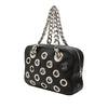 Prada Vitello Daino Grommet Chain Shoulder Bag Secondhand