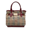 Secondhand Burberry Haymarket Check Coated Canvas Golderton Satchel