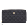 Chanel CC Quilted Caviar Zip Wallet Secondhand