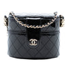 Chanel CC Quilted Patent Vanity Case with Chain Secondhand