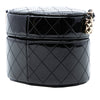 Chanel CC Quilted Patent Vanity Case with Chain Secondhand