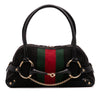 Secondhand Gucci GG Canvas Horsebit Web Chain Bowler Bag
