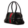 Secondhand Gucci GG Canvas Horsebit Web Chain Bowler Bag