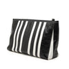 Balenciaga Small Lambskin Barbes Striped Patwork Zip Pouch Secondhand