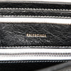 Balenciaga Small Lambskin Barbes Striped Patwork Zip Pouch Secondhand