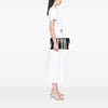 Balenciaga Small Lambskin Barbes Striped Patwork Zip Pouch Secondhand