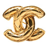 Chanel CC Gold Plated Quilted Brooch Secondhand