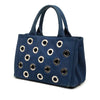 Prada Small Canvas Canapa Grommet Satchel Secondhand